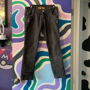 Dark Zipper Jeans